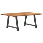 vidaXL Table à manger marron clair bois de chêne massif rectangulaire