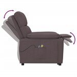 vidaXL Fauteuil électrique de massage Marron foncé Tissu