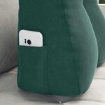 vidaXL Coussin de Dos Vert foncé 45 x 24 x 50 cm Velours