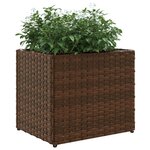 vidaXL Jardinières 2 Pièces marron 36x30x32 cm résine tressée