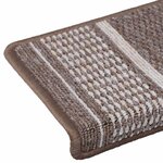 vidaXL Tapis d'escalier auto-adhésifs 15 Pièces Marron 65 x 21 x 4 cm