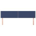 vidaXL Têtes de lit 2 Pièces Bleu 80x5x78/88 cm Tissu