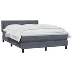 vidaXL Sommier à lattes de lit et matelas gris foncé 140x210cm velours