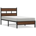 vidaXL Cadre de lit sans matelas chêne marron 90x190cm bois ingénierie