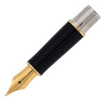 PARKER Sonnet Bloc plume : Section Noire - Finition Dorée - Plume Moyenne plaqué Or