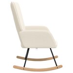 Fauteuil relaxant vidaXL en tissu crème ressemblant à de la laine