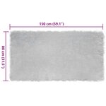 vidaXL Tapis Gris 80 x 150 cm Acrylique polyester