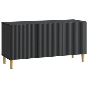 vidaXL Meuble TV Noir 99 x 34 5 x 50 cm Bois d'ingénierie