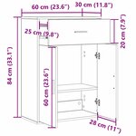 vidaXL Buffet Bois ancien 79 x 38 x 80 cm Bois d'ingénierie