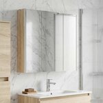 vidaXL Armoire Miroir de Salle de Bain Chêne Sonoma