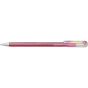 Roller encre gel métallique Dual Metallic  Rose clair+ Vert/Or métallique PENTEL