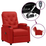 vidaXL Fauteuil inclinable électrique Rouge bordeaux Similicuir