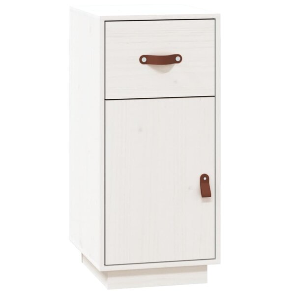 vidaXL Buffet Blanc 34x40x75 cm Bois massif de pin