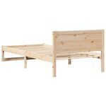 vidaXL Cadre de lit Naturel Bois de pin massif 90 x 190 cm Convertible