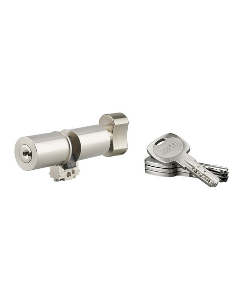 THIRARD - Cylindre adaptateur rond à bouton T2 FIC  41BTx41 mm  diamètre 26mm  4 clés - THIRARD