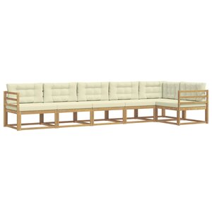 vidaXL Ensemble de canapés d'extérieur 4 pc Blanc et crème Polyester