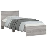 vidaXL Cadre de lit sans matelas avec tête de lit 75x190 cm