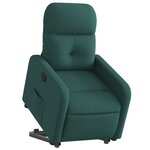 vidaXL Fauteuil inclinable vert foncé tissu