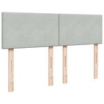 vidaXL Cadre de lit ottoman et matelas gris clair 140x190 velours
