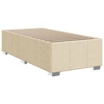 vidaXL Sommier à lattes de lit avec matelas Crème 90x200 cm Tissu