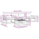 vidaXL Ensemble de canapés d'extérieur 5 Pièces Blanc et gris clair