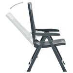 vidaXL Chaises inclinables de jardin 2 Pièces Plastique Vert