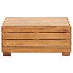 Vidaxl salon de jardin 5 pièces avec coussins acacia solide blanc crème
