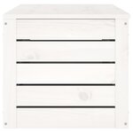 vidaXL Boîte de rangement Blanc 109x36 5x33 cm Bois massif de pin