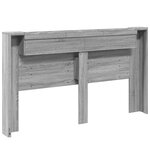 vidaXL Armoire tête de lit avec LED sonoma gris 180x16 5x103 5 cm