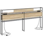 vidaXL Tête de lit de rangement Chêne sonoma 180 cm Bois d'ingénierie