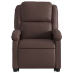 vidaXL Fauteuil inclinable de massage Marron Similicuir