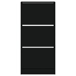 vidaXL Armoire à chaussures noir 60x21x125 5 cm bois d'ingénierie