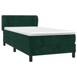 vidaXL Sommier à lattes de lit avec matelas Vert foncé 100x200 cm