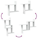 vidaXL Étagères murales 2 Pièces blanc 50x12x50 cm bois d'ingénierie