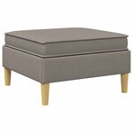 vidaXL Pouf avec Rangement Taupe 70 x 70 x 40 cm Tissu