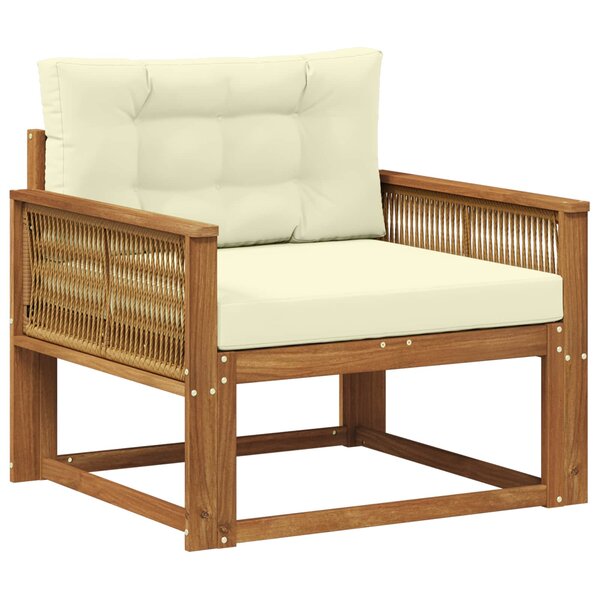 vidaXL Sofa de milieu extérieur Bois d'Acacia Massif Naturel