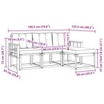 vidaXL Ensemble de canapés d'extérieur 4 Pièces Blanc et Beige