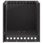 vidaXL Foyer sans fumée Carré Noir 48x48x50 cm Acier