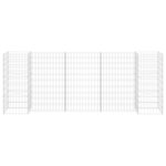 vidaXL Jardinière à gabion en H Fil d'acier 260x40x100 cm