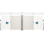 Tectake Paravent rétractable double - 160 x 600 cm