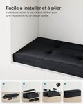 Banc de rangement pouf en velours avec couvercle avec 2 boîtes séparateur amovible capacité de charge 300 kg pour couloir salon chambre noir 12_0004159