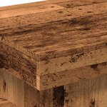 vidaXL Table basse avec lumières LED vieux bois 50x50x40 cm