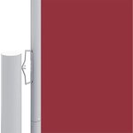 vidaXL Auvent latéral rétractable Rouge 117x1200 cm