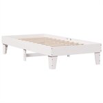 vidaXL Lit bibliothèque sans matelas blanc 75x190cm bois de pin massif
