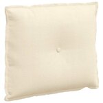 vidaXL Coussin de Dos Crème 60 x 50 cm Tissu en velours côtelé