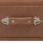 Banquette pouf tabouret meuble banc avec tiroirs 80 cm marron foncé synthétique 3002159