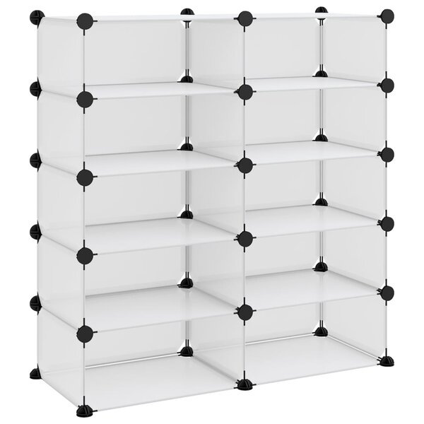 vidaXL Étagère à chaussures Transparent 84x32x88 5 cm PP