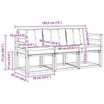 vidaXL Ensemble de canapés d'extérieur 3 pc Blanc et noir