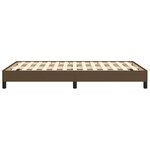 vidaXL Cadre de lit marron foncé 120x190 cm tissu