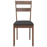 vidaXL Chaises à manger coussins 2 Pièces marron bois massif caoutchouc